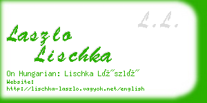 laszlo lischka business card